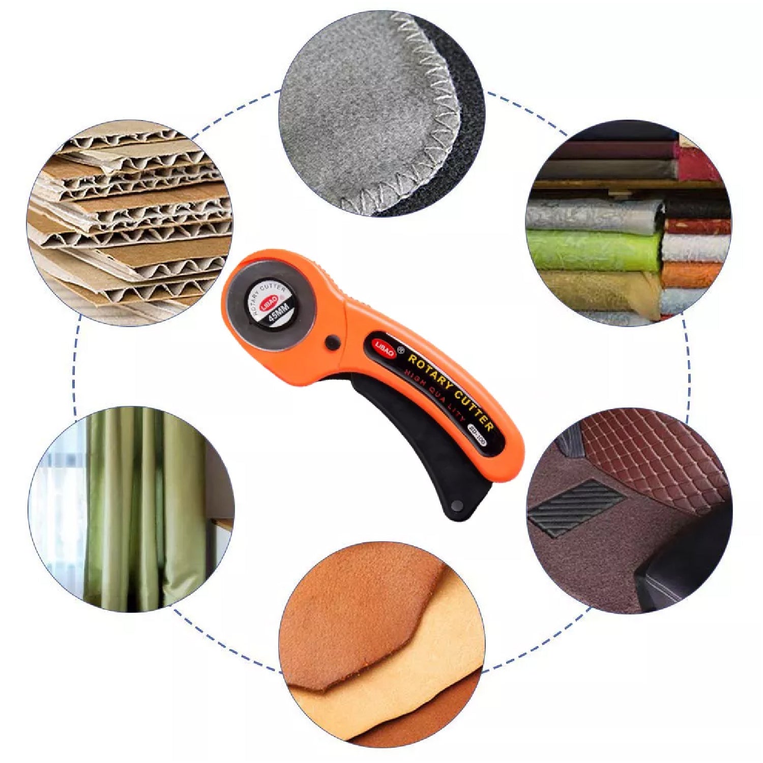 Manual Sewing Roller Cutter Rotary Blade - Springkart 