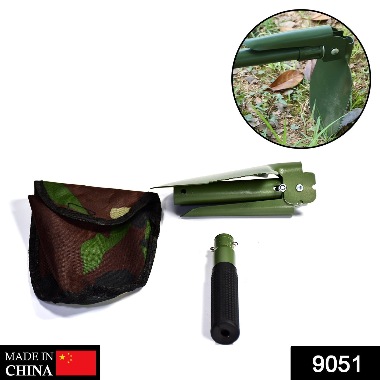 Portable Camping Hiking Garden Mini Folding Shovel with Case - Springkart 