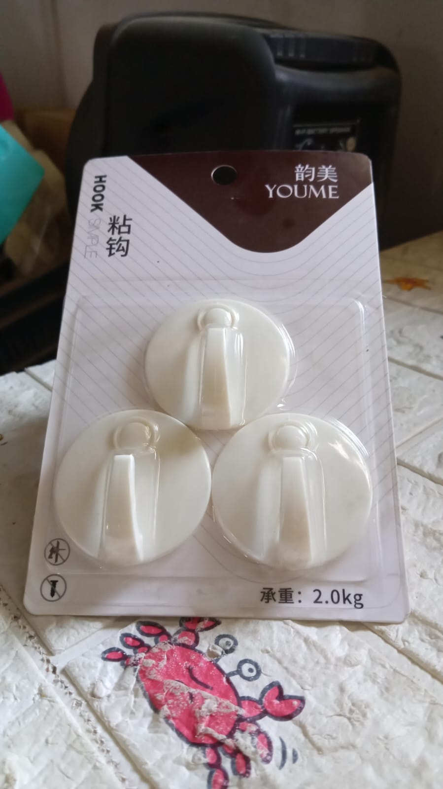 Multipurpose Strong Hook Self-Adhesive hooks (3 Pcs Set / Mix Design) - Springkart 