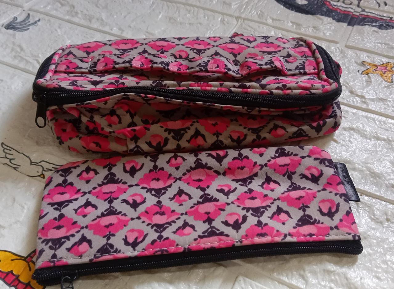 Decor Travel Makeup Bag with Small pouch Portable Organizer Makeup Cosmetic Train Case Large Capacity for Cosmetics Makeup Brushes and Toiletry Jewelry for More Storage - Springkart 