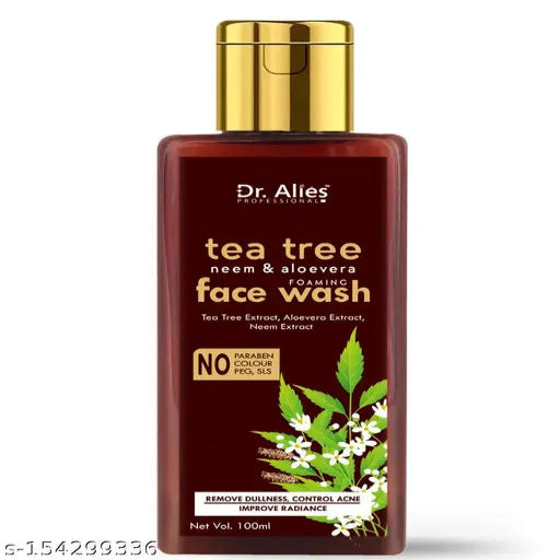 Professional Tea tree, Neem & Aloe vera Facewash- Helps Fight Acne, Cleanses Dirt - Face Wash (100 ml)