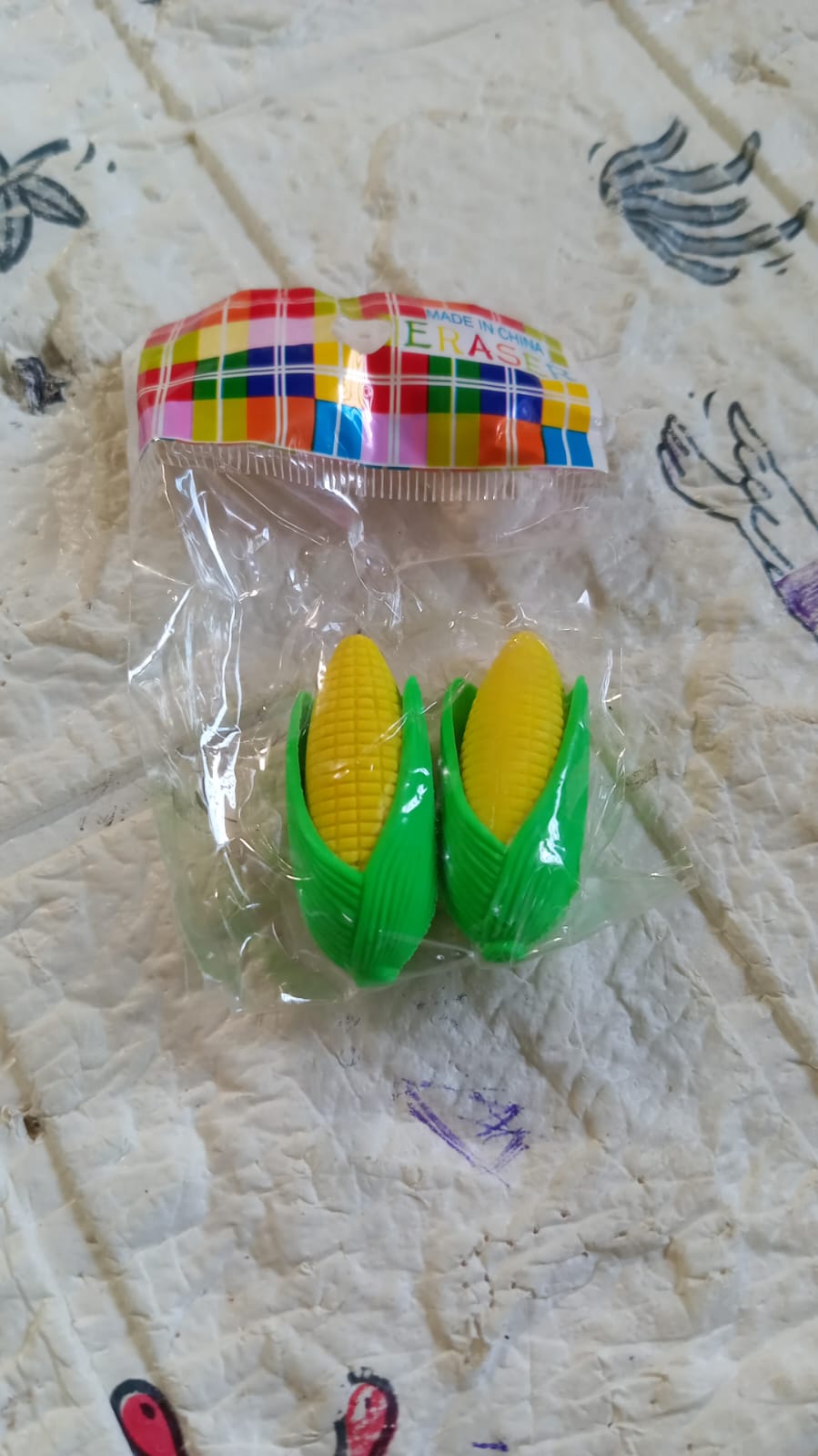 Corn Shape School Eraser High Qulaity ( 2 Pc Set ) - Springkart 