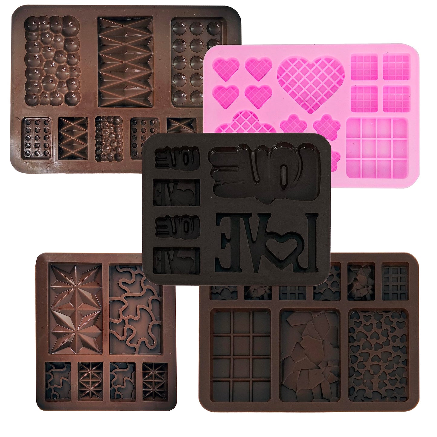 KARP Silicone Multi Chocolate Bar Mould/Chocolate Making And Shaping Mould/Love Mould Waffle Shape Chocolate Mould For Jelly, Candy, Fondant (Chess Shape Chocolate Mold), 10 CM - Springkart 