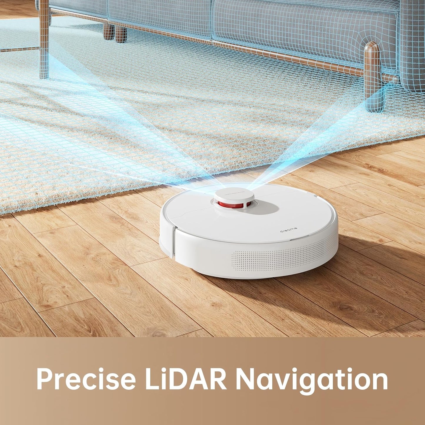 DREAME F9 Pro Robot Vacuum Cleaner and Mop 2-in-1, Mapping for Multiple Floors, Lidar Navigation, 150-Min Runtime, Vacuum Cleaner and Mop Robot, WiFi/App/Alexa, 2500 Pa