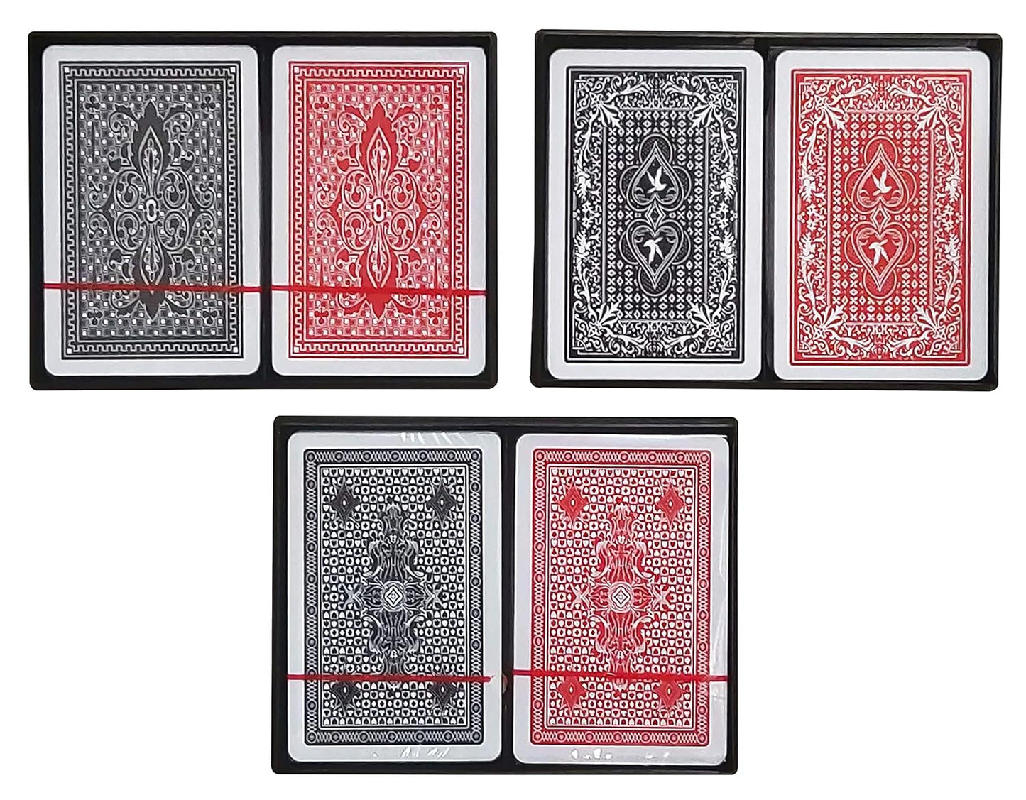 The Ace Card Company Premium Plastic Playing Card Game With Case (2 Decks)For Teen - Made In India, Bridge Size, Waterproof - Multicolor, Pack of 2
