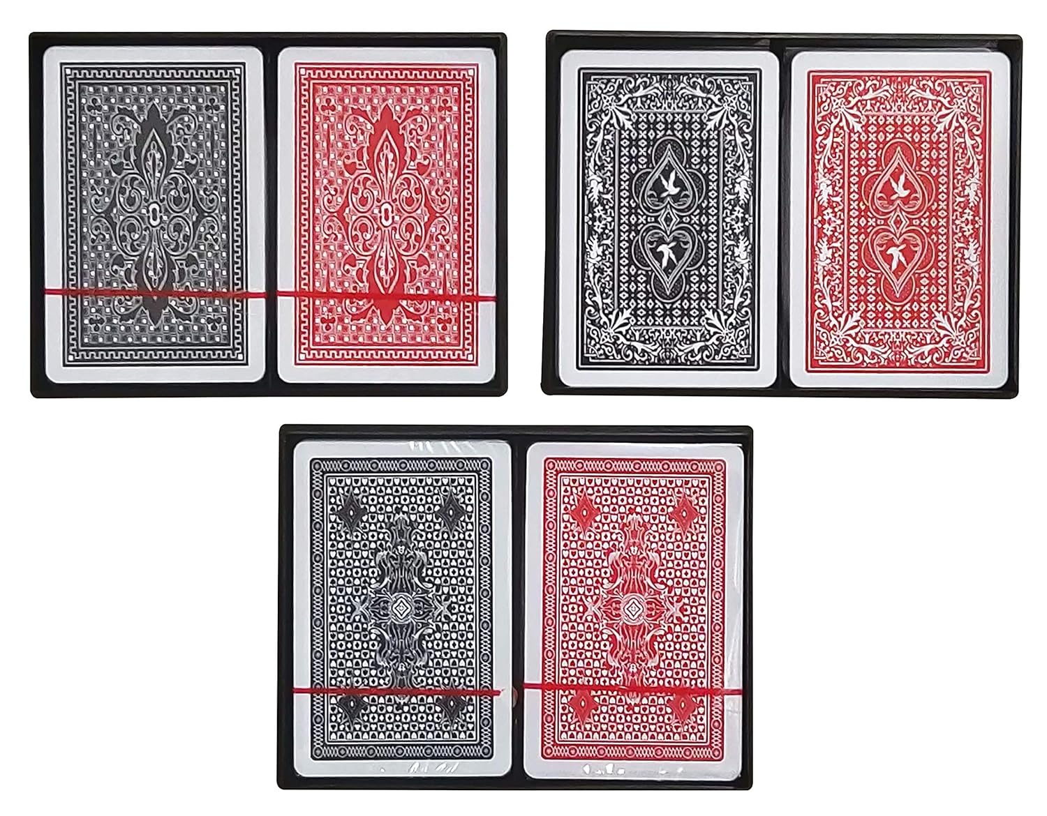 The Ace Card Company Premium Plastic Playing Card Game With Case (2 Decks)For Teen - Made In India, Bridge Size, Waterproof - Multicolor, Pack of 2