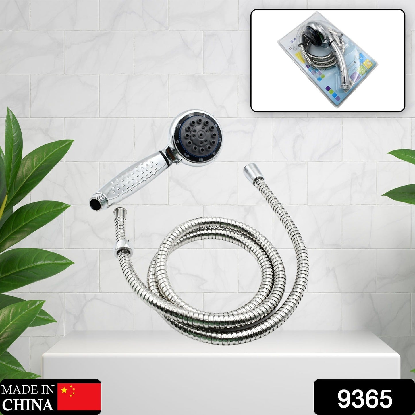 Shower Head and Stainless Steel Hose Multi-Function Plastic High Pressure Shower Spray for Bathroom - Springkart 