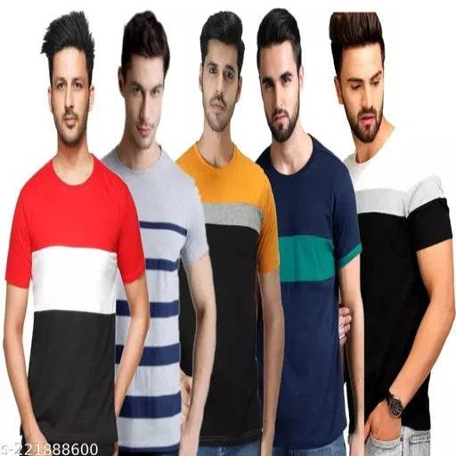 VOSIMO MENS HALF SLEEVE T SHIRT COMBO OF 5 - Springkart 