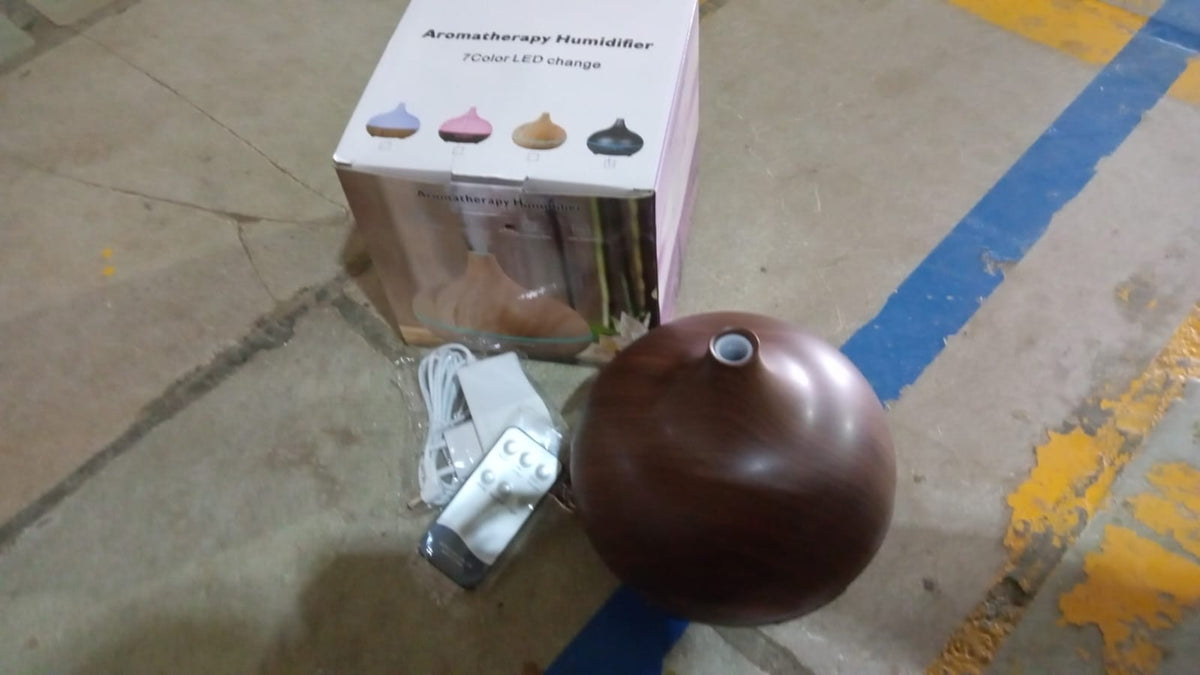 Aromatherapy Humidifier with 7 Colourful LED Light Change (500 ML Capacity / With Remote) - Springkart 