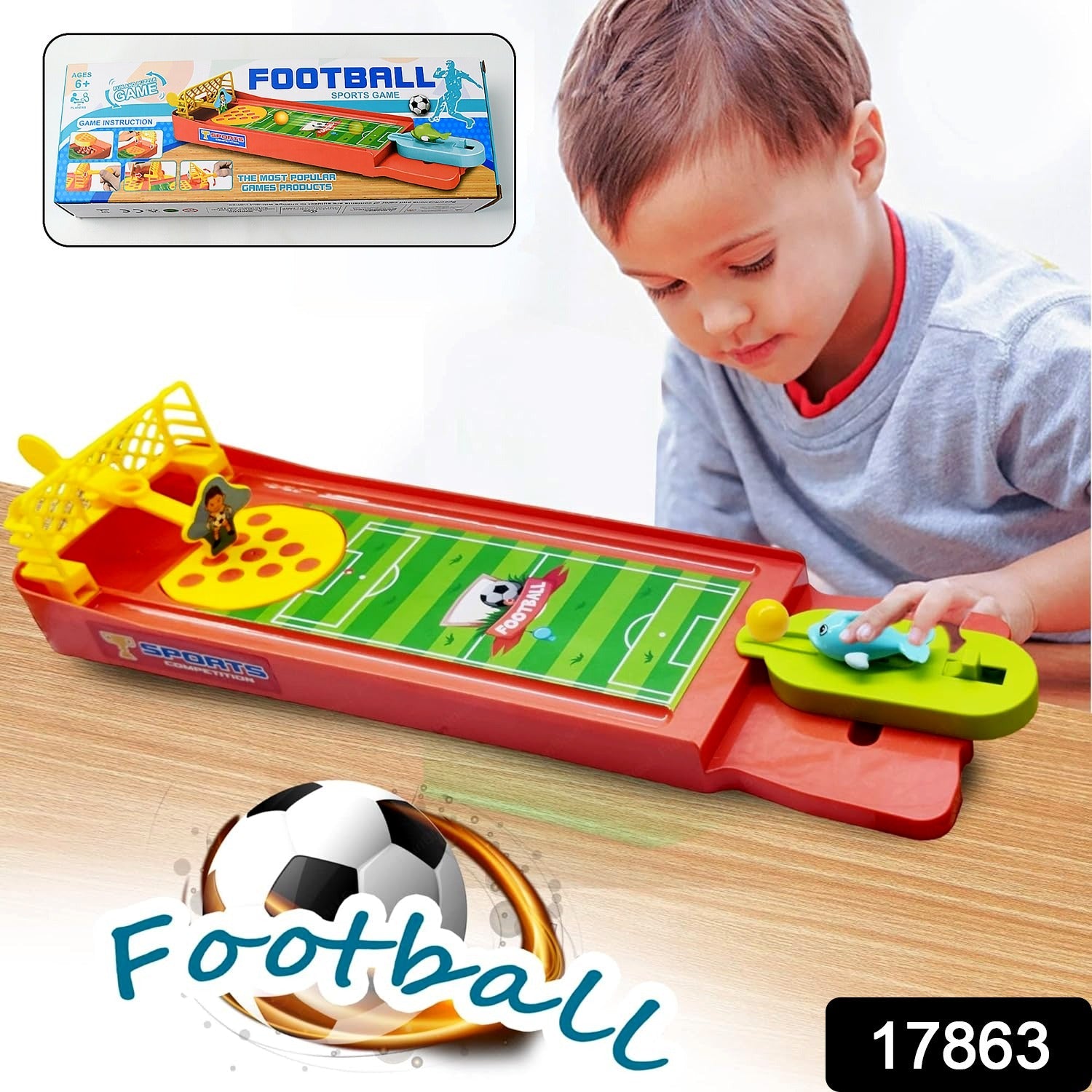 Mini Table Top Finger Football Game for Kids-Desktop Game for Kids & Adults, Fun Indoor Finger Bowling Game for Boys & Girls, Family Board Game - Springkart 