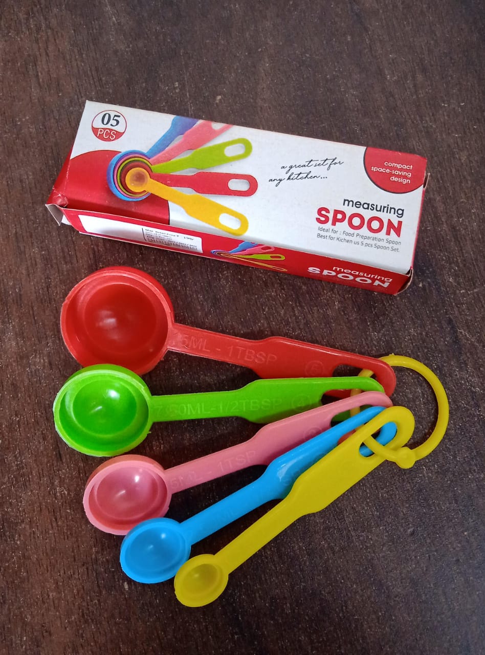 Plastic Measuring Spoons - Set of 5 - Springkart 