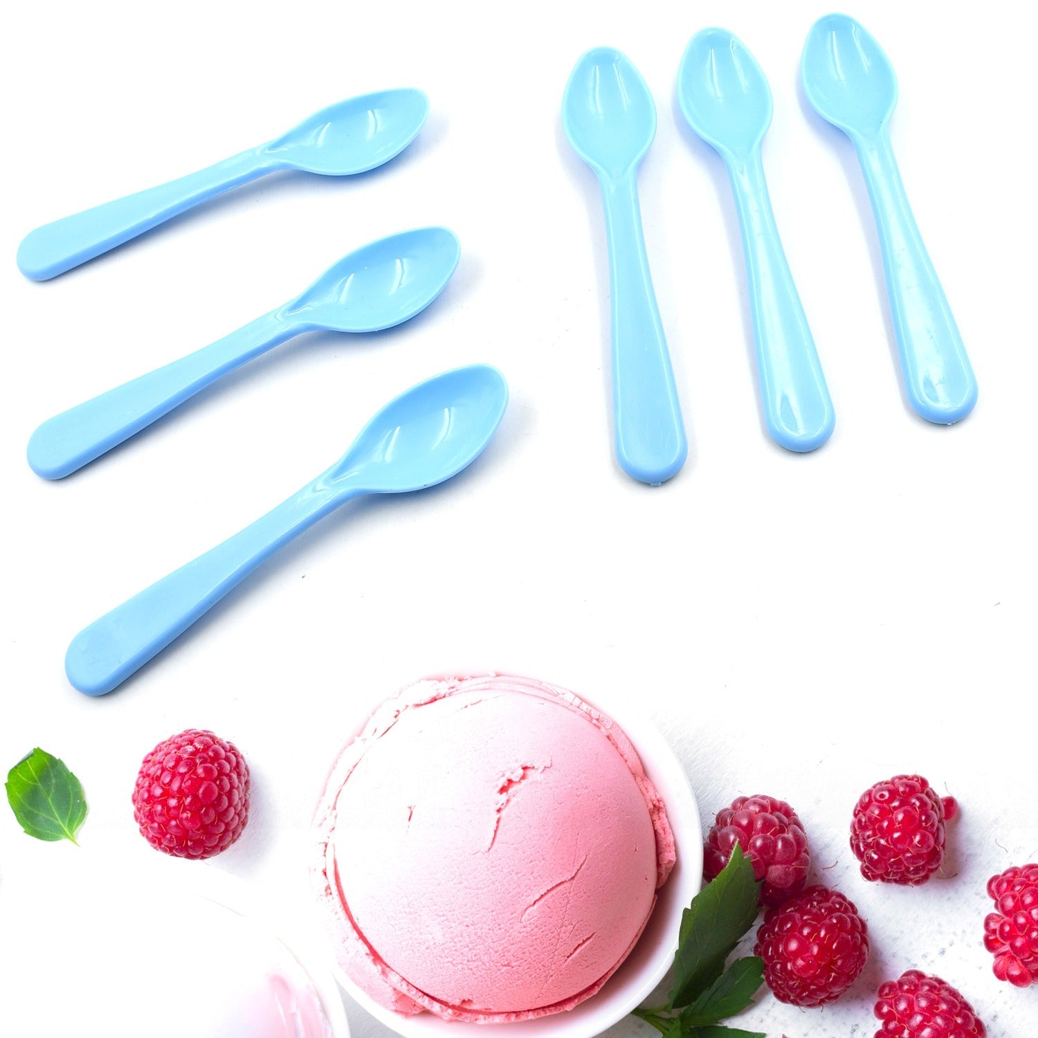 Food Plastic Spoon Set, Plastic Table Spoon Set Plastic Tea Spoon, Coffee with ABS Plastic, Heat-Resistant Spoon (6 Pc Set ) - Springkart 