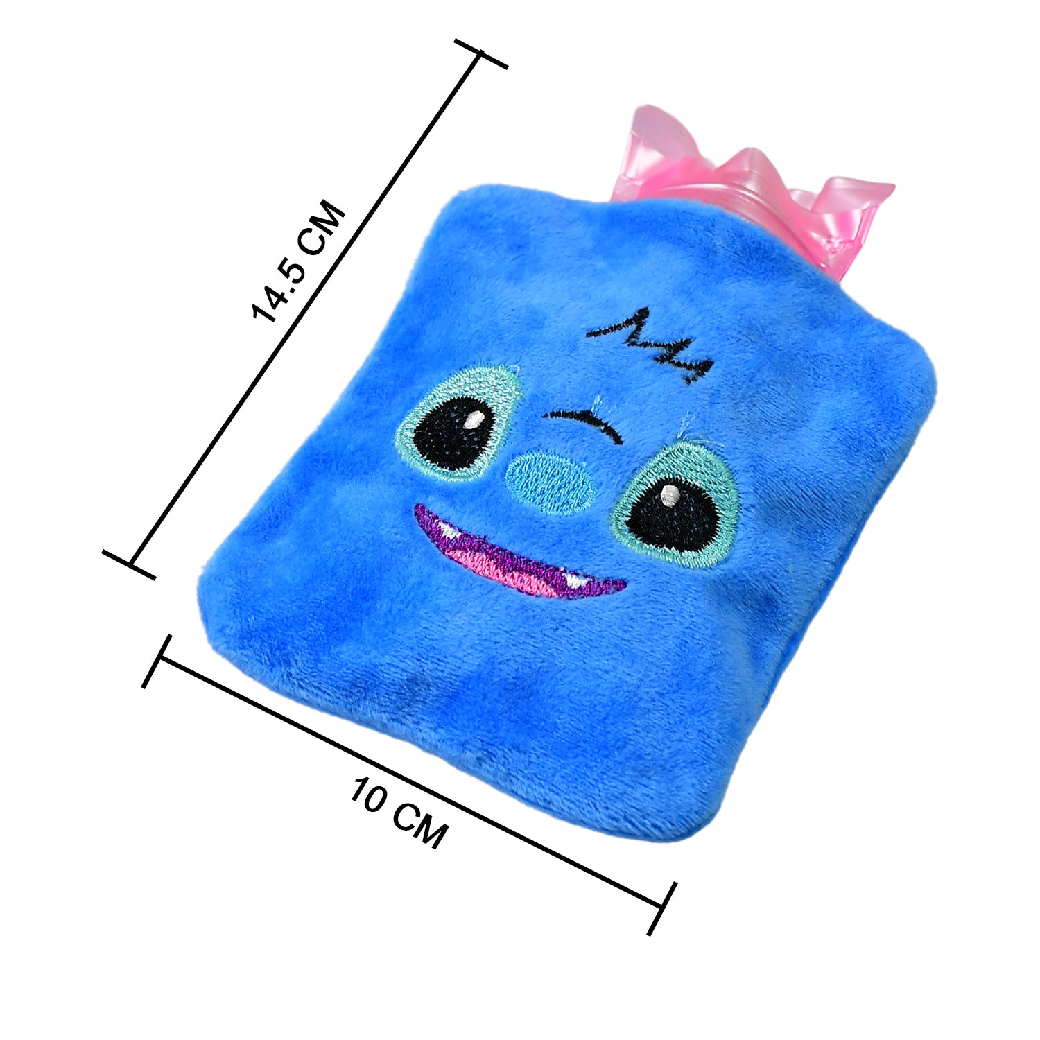 6512 Blue Stitch Small Hot Water Bag With Cover For Pain Relief Neck Shoulder Pain And Hand Feet Warmer Menstrual Cramps. - Springkart 