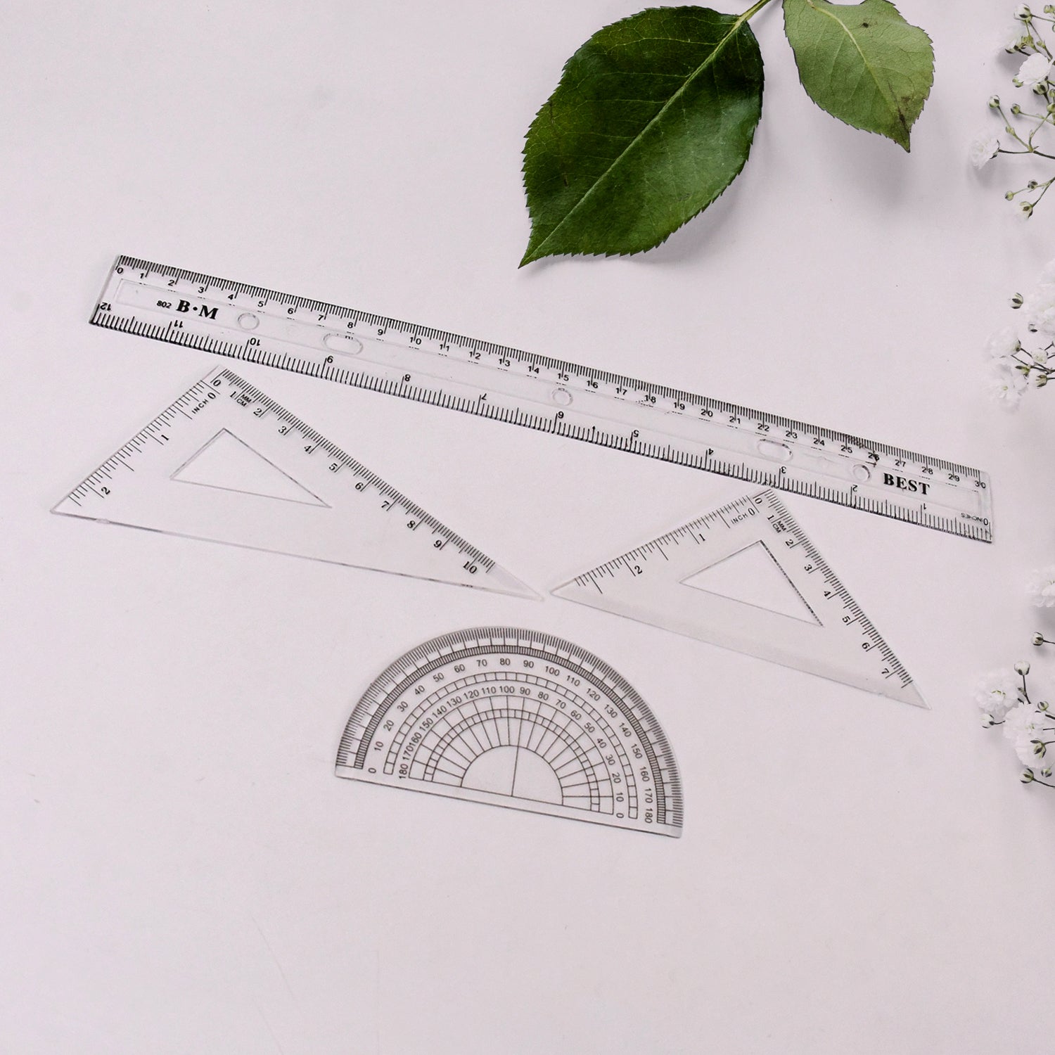 9 In 1 Stationery Set For School Student Office Draft Rulers - Springkart 