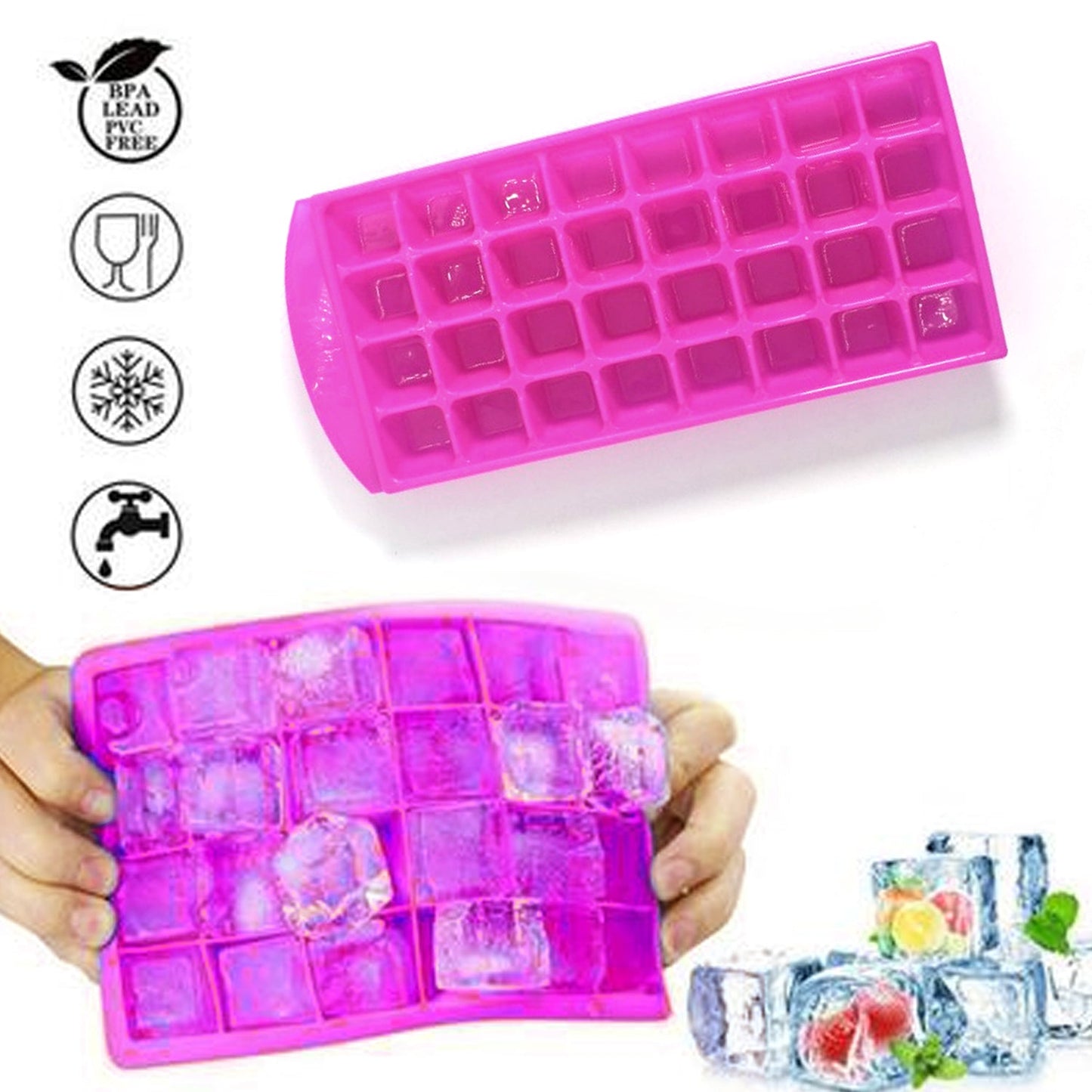 32 Cavity Ice Tray For Making And Creating Ice Cubes Easily. - Springkart 