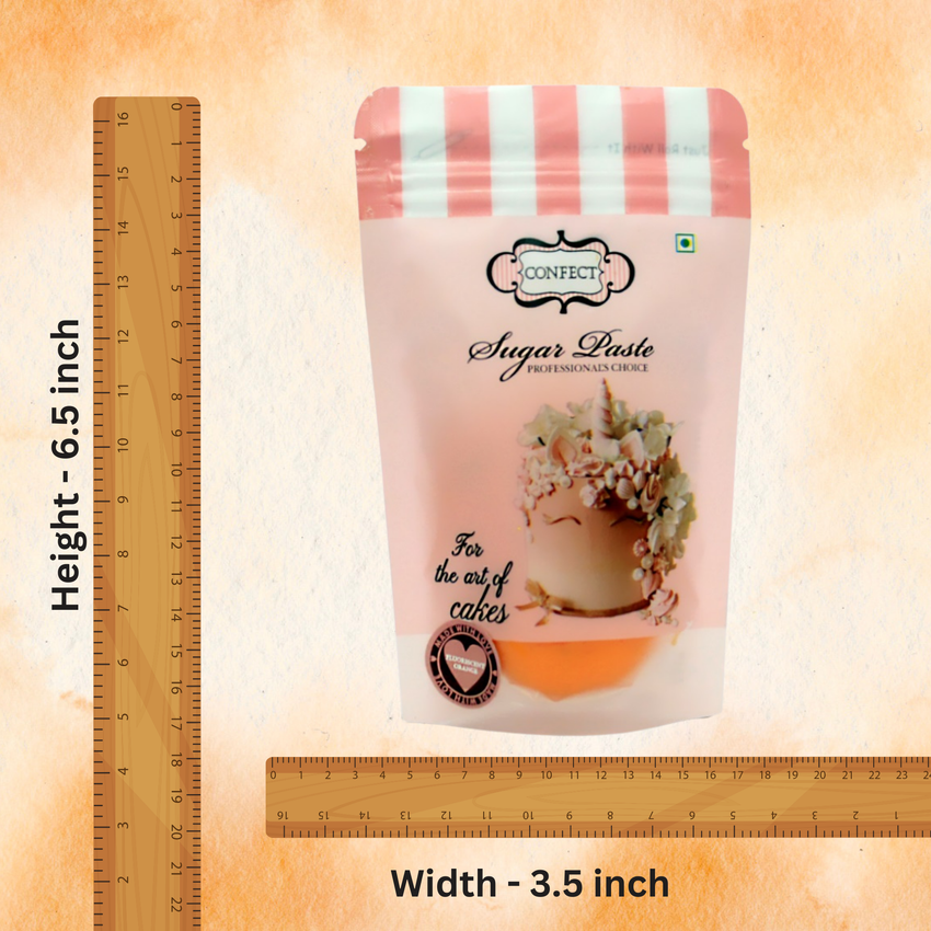 Fluorescent Orange Fondant | Edible Sugarpaste 250 Gm