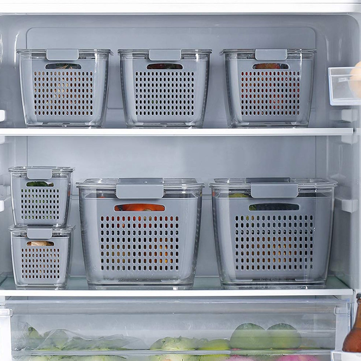 Fordable Silicone Kitchen Organizer Fruit Vegetable Baskets Folding Strainers - Springkart 