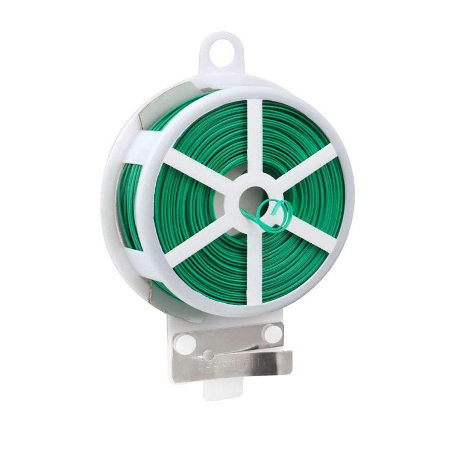Plastic Twist Tie Wire Spool With Cutter For Garden Yard Plant 50m (Green) - Springkart 