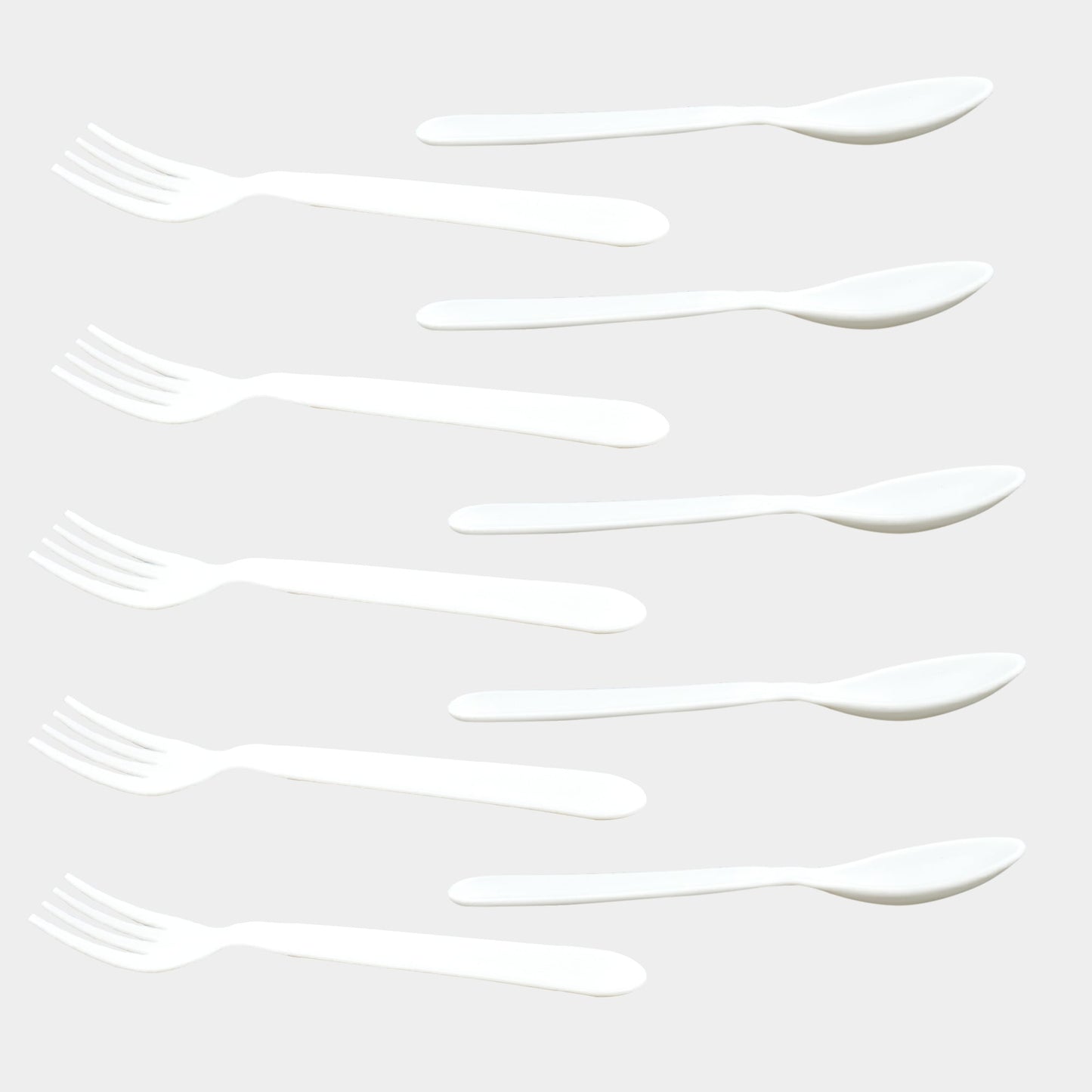 Dinnerware Cutlery Premium Plastic Spoon And Fork Set - 10 pcs - Springkart 