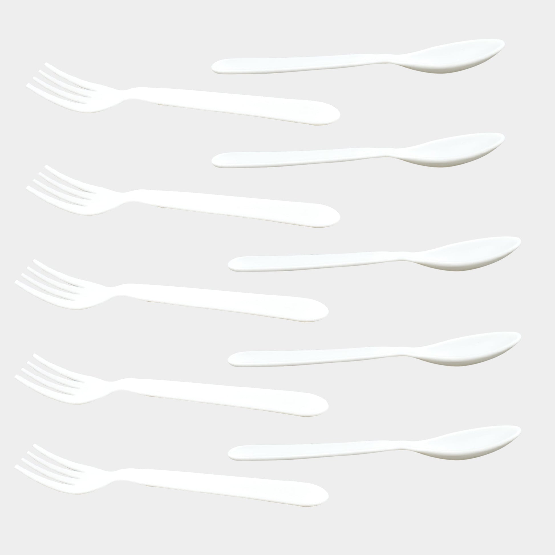 Dinnerware Cutlery Premium Plastic Spoon And Fork Set - 10 pcs - Springkart 