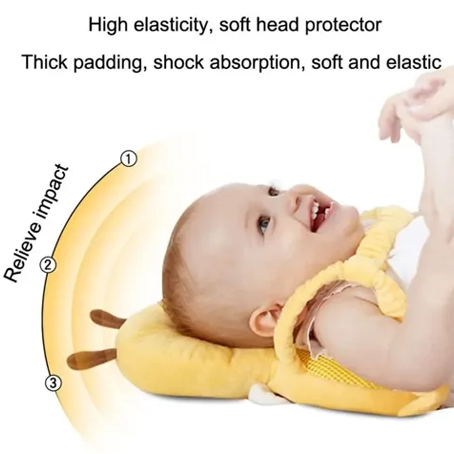 Baby head safety pad in fun designs