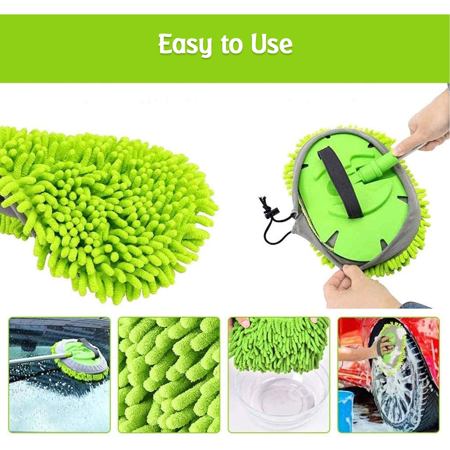 Car Duster Microfiber Flexible Duster Car Wash | Car Cleaning Accessories | Microfiber | brush | Dry / Wet Home, Kitchen, Office Cleaning Brush Extendable Handle - Springkart 