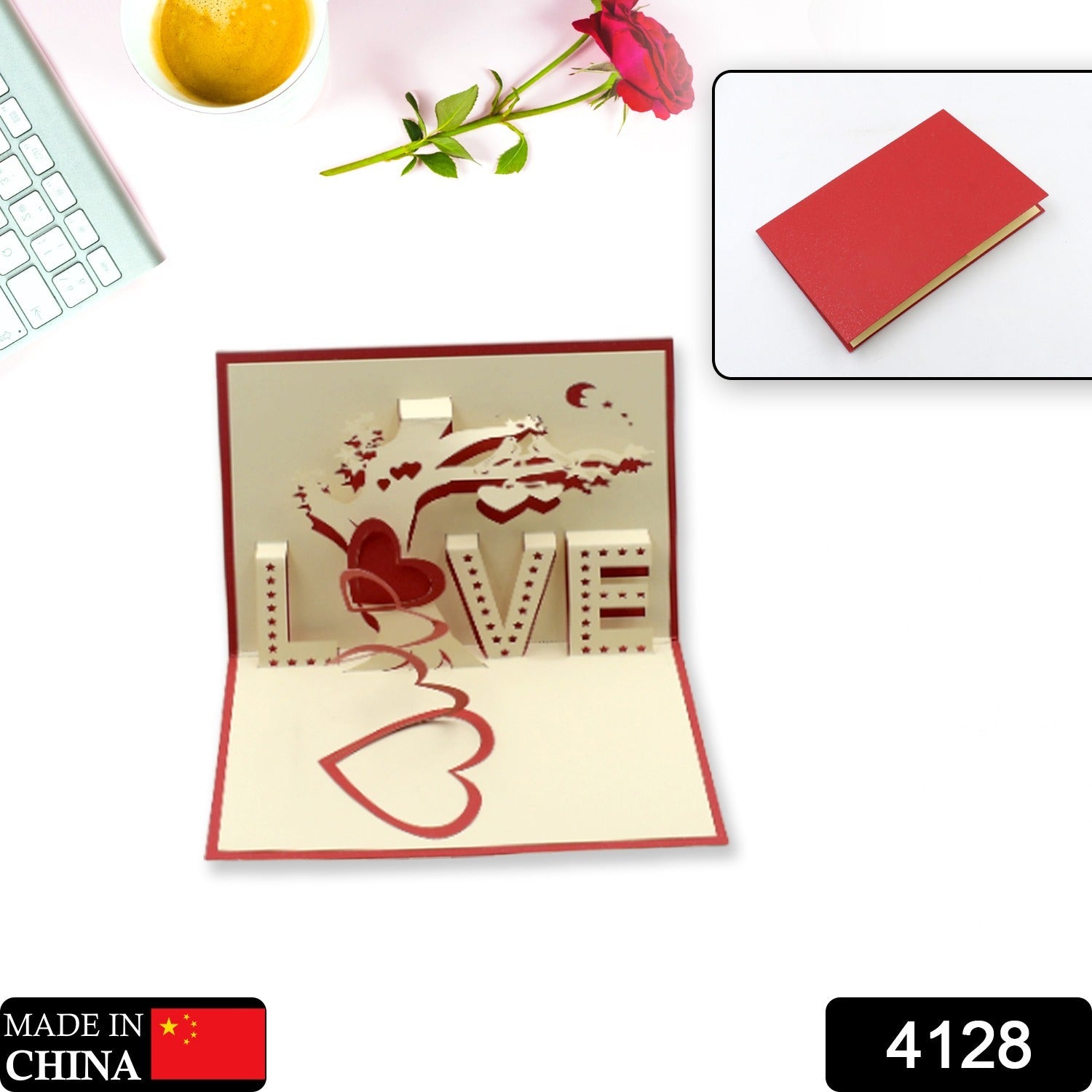 3D Paper Wish Card High Quality Paper Card All Design Card Good Wishing Card (Birthday , Valentine , love , Christmas Card) (1Pc ) - Springkart 