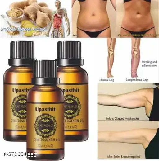 Tummy Ginger Oil, for Belly Drainage Ginger Massage Oils For Belly / Oil For Men & Women-30ml pack of 3 - Springkart 