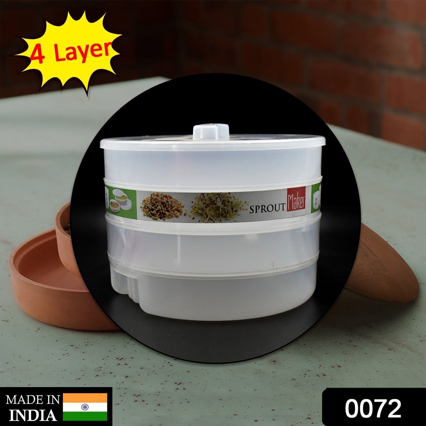 Sprout Maker 4 Layer used in all kinds of household and kitchen purposes for making and blending of juices and beverages etc. - Springkart 