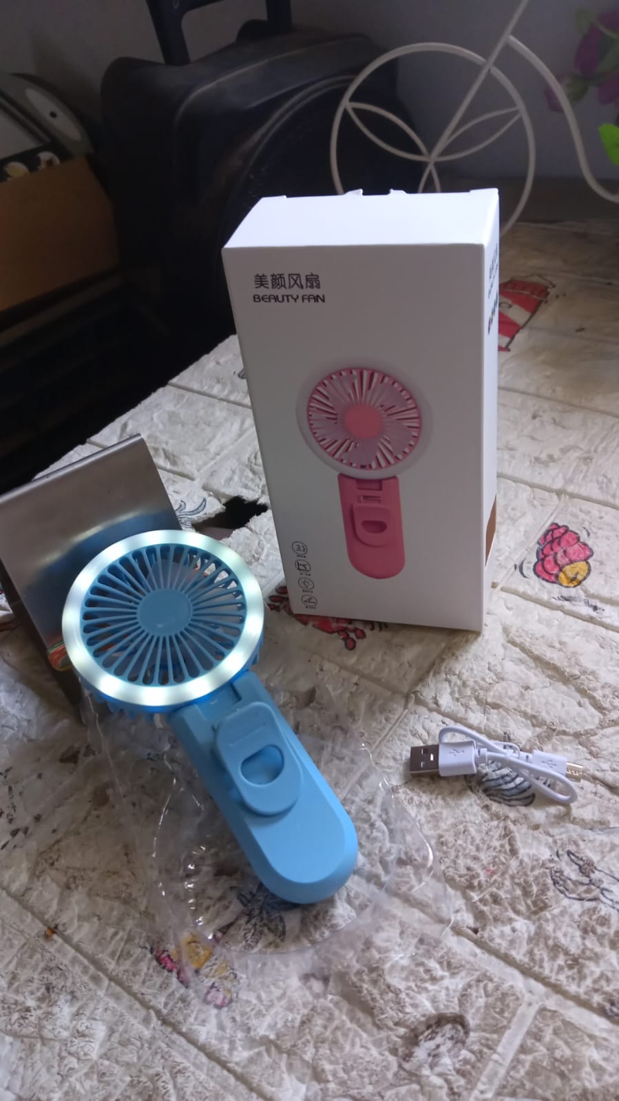 Clip Fan With Light, home, kitchen, Office Portable Fan, Rechargeable Fan - Springkart 