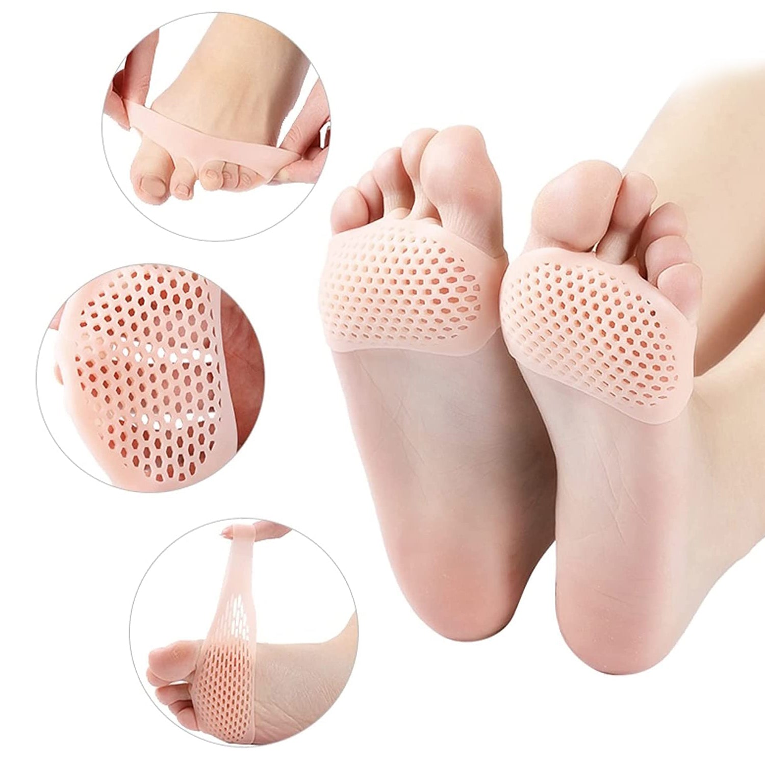 6257 Silicone Tiptoe Protector And Cover Used In Protection Of Toe For Men And Women - Springkart 