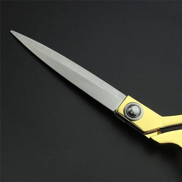 1546 Stainless Steel Tailoring Scissor Sharp Cloth Cutting For Professionals (8.5inch) (Golden) - Springkart 