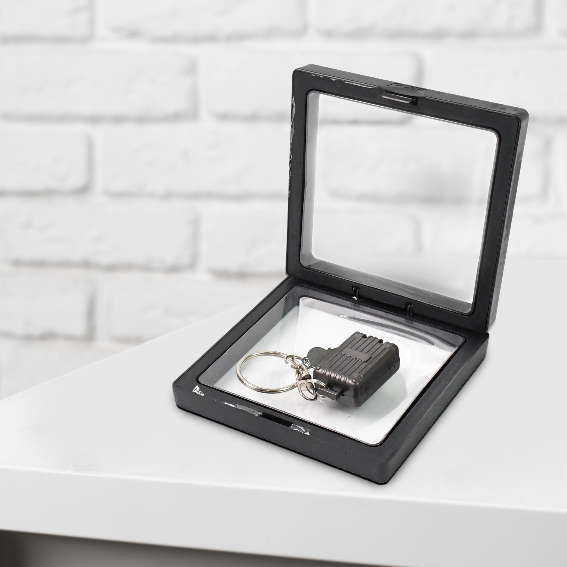 Suitcase Shape Nail Clipper Keychain With Key 3d Floating Frame Display Case (1 Set) - Springkart 