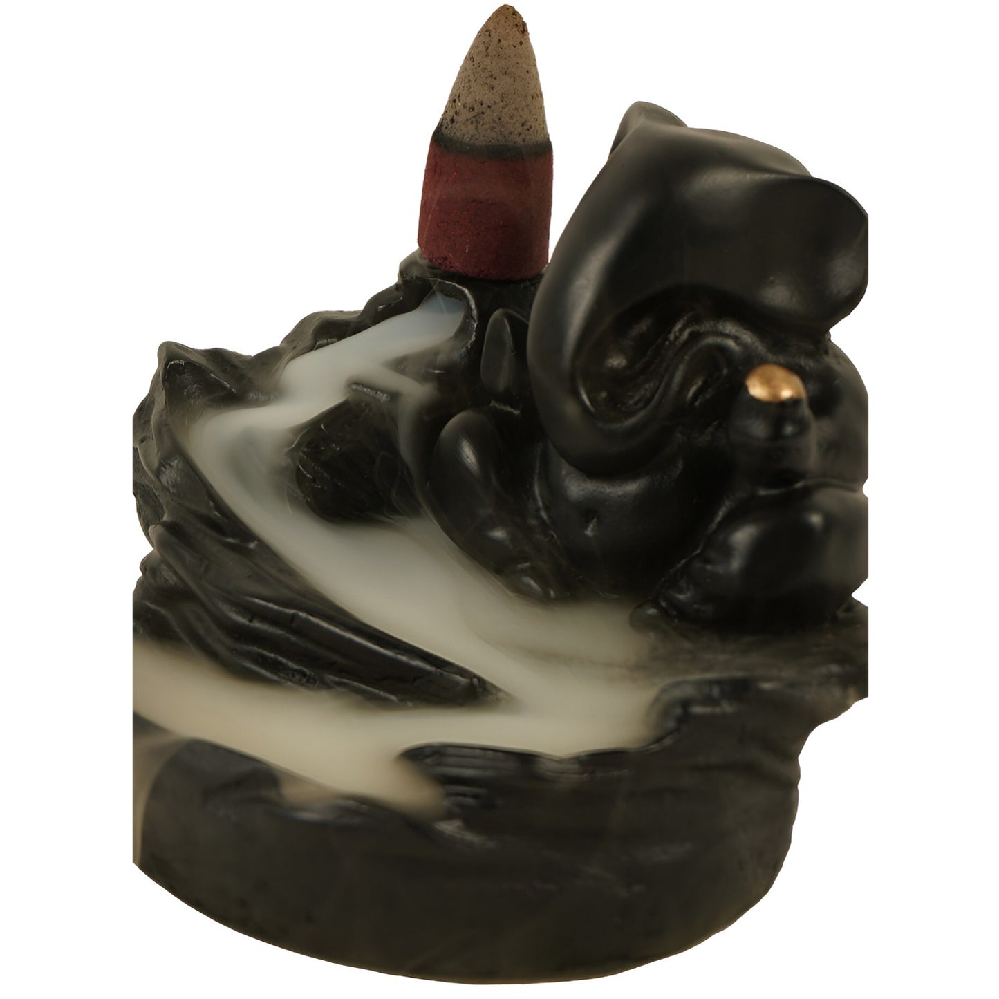 Smoke Fountain Ganesha Idol Decoration Items With 8 Pc Backflow Incense Cones Sticks (1 Pc) - Springkart 