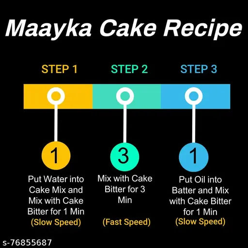 Maayka | Atta | Premium Vanilla,  Red Velvet & Chocolate & Black Forest Cake Mix | Cake | Cake Mix | Cake Premix