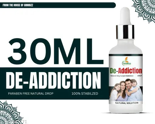 100% Natural and Effective De-Addiction Drop/No Side Effects (pack of 1) (30ml)