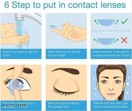 Cosmetics 3 Pair Monthly Aqua Sea Blue Brown Colored 0 Power Contact Lenses - Springkart 