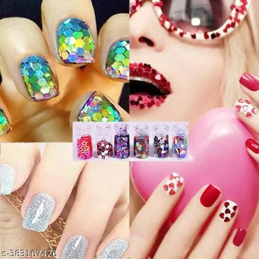 Nail Art Combo Nail Polish Nail Glitter Nail Tape Nail Doting Pen.,ED UV Light Nail polish dryer Pack Of 5 - Springkart 