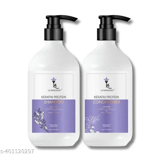 LA’BANGERRY Keratin Shampoo 250ml + Keratin Smooth Conditioner 250ml With Keratin Oil