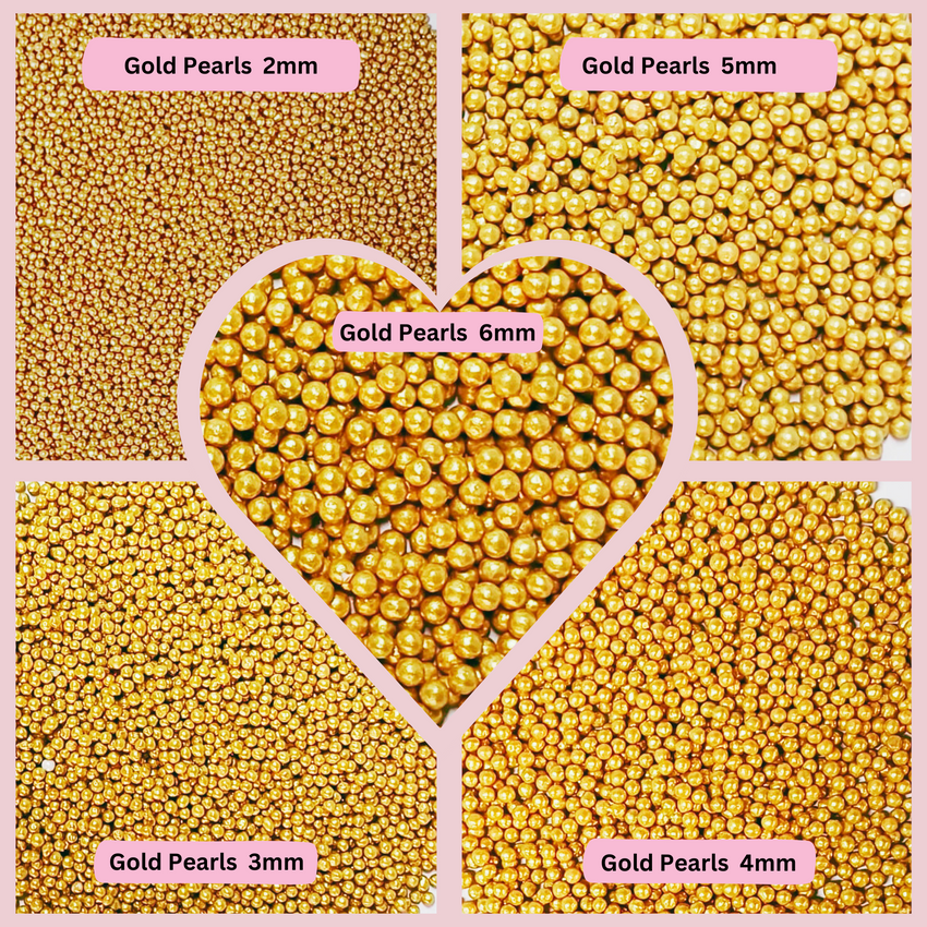 All That Glitters Gold Disco Balls Assorted Sprinkles (DB-12) - 100Gms