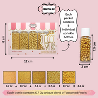 All That Glitters Gold Disco Balls Assorted Sprinkles (DB-12) - 100Gms