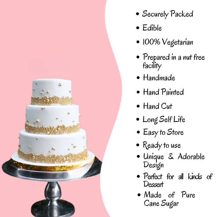 All That Glitters Gold Disco Balls Assorted Sprinkles (DB-12) - 100Gms