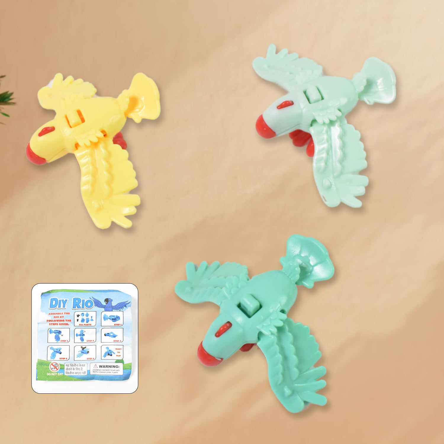 Small Diy Rio Birds Toy Promotional Toys Child Age Group 3-6 Yrs (1 Pc Mix Color Design) - Springkart 