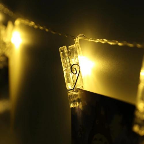 Fairy Warm White Clip Lights for Photos (10 Pcs Clip) - Springkart 