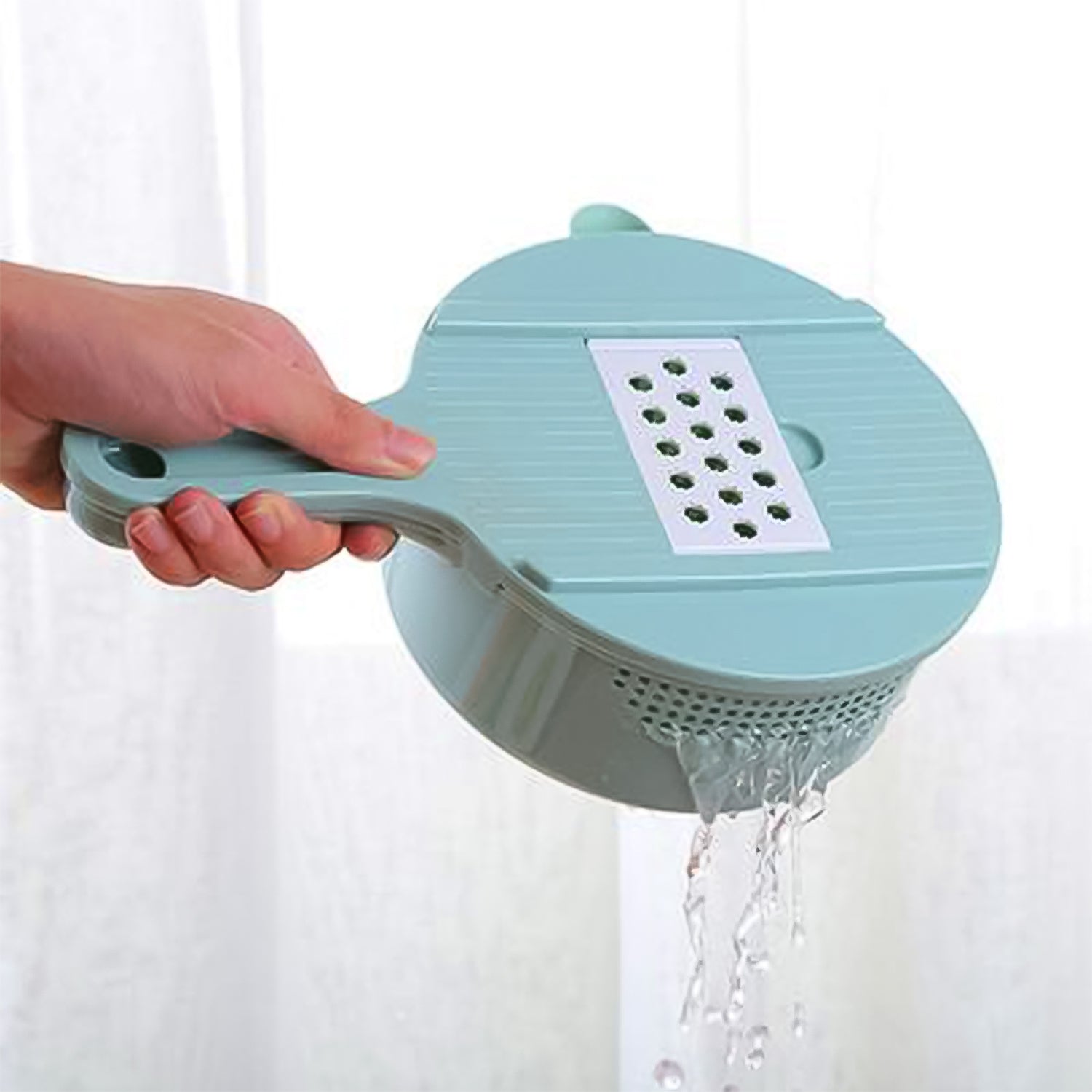 Vegetable Choppers With Drain Basket 6 In 1 Vegetable Slicer Blades (1 Set) - Springkart 