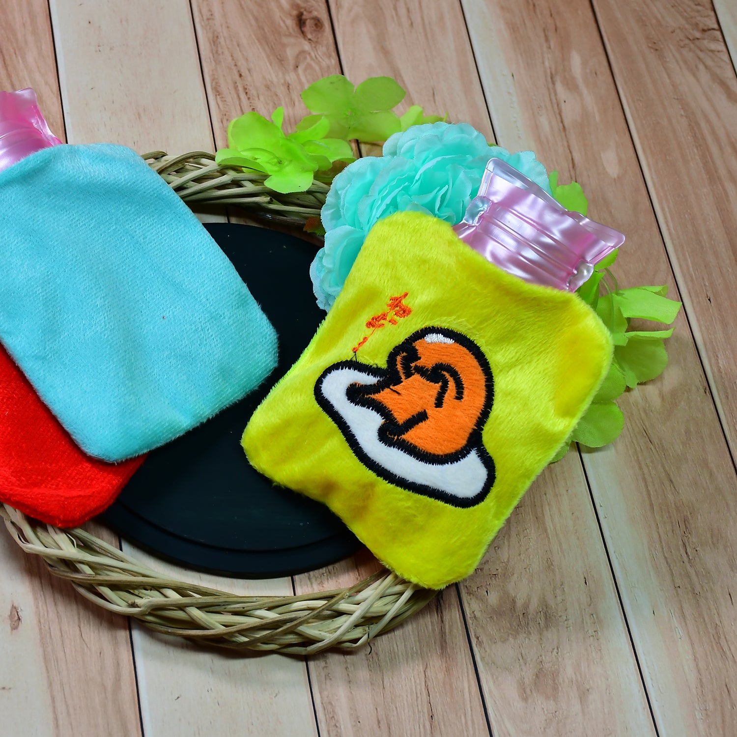 6515 Yellow Duck Head Small Hot Water Bag With Cover For Pain Relief Neck Shoulder Pain And Hand Feet Warmer Menstrual Cramps. - Springkart 