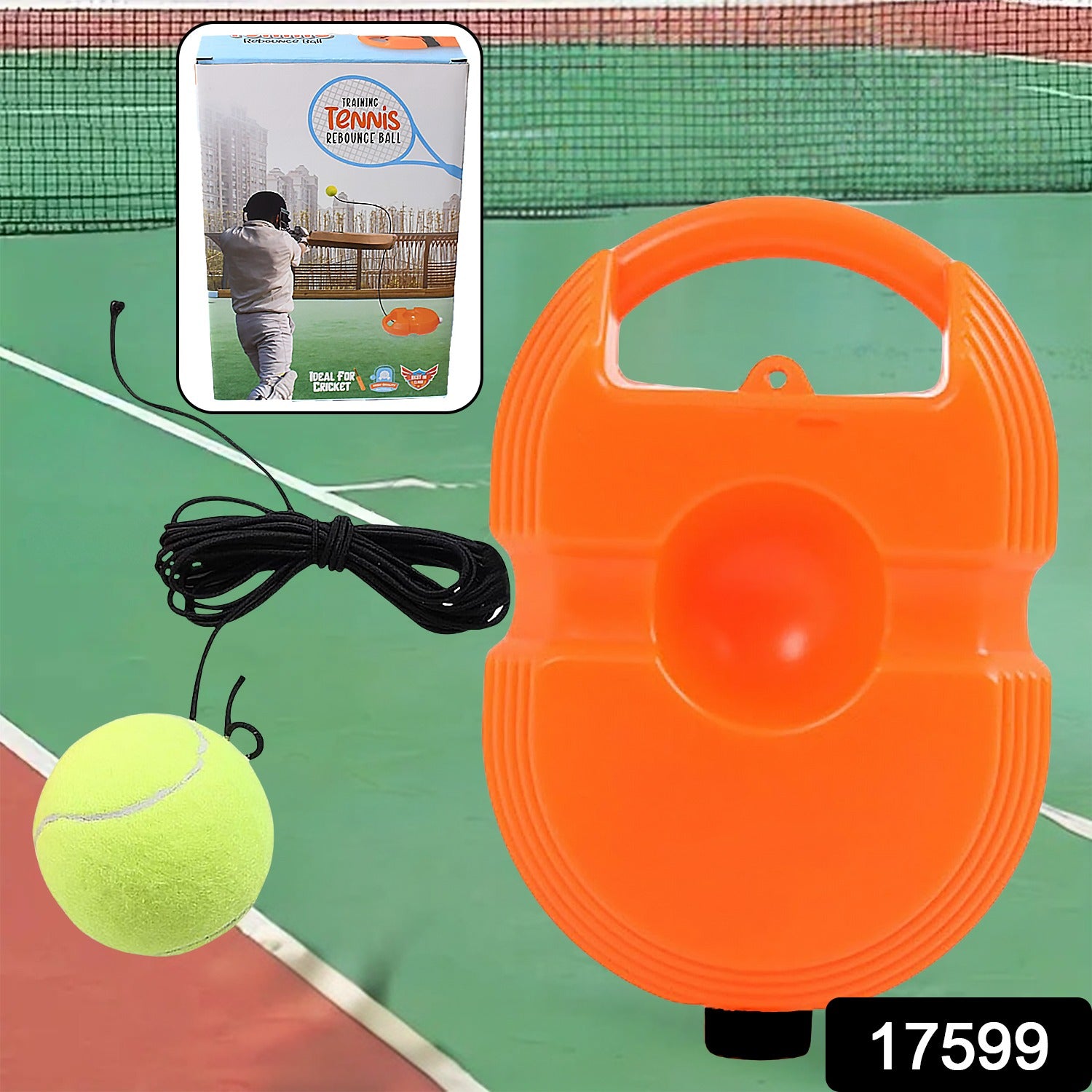 17599 Tennis Trainer Rebound Ball With String Convenient Tennis Training Gear Tennis Practice Device Base For Kids Adults - Springkart 