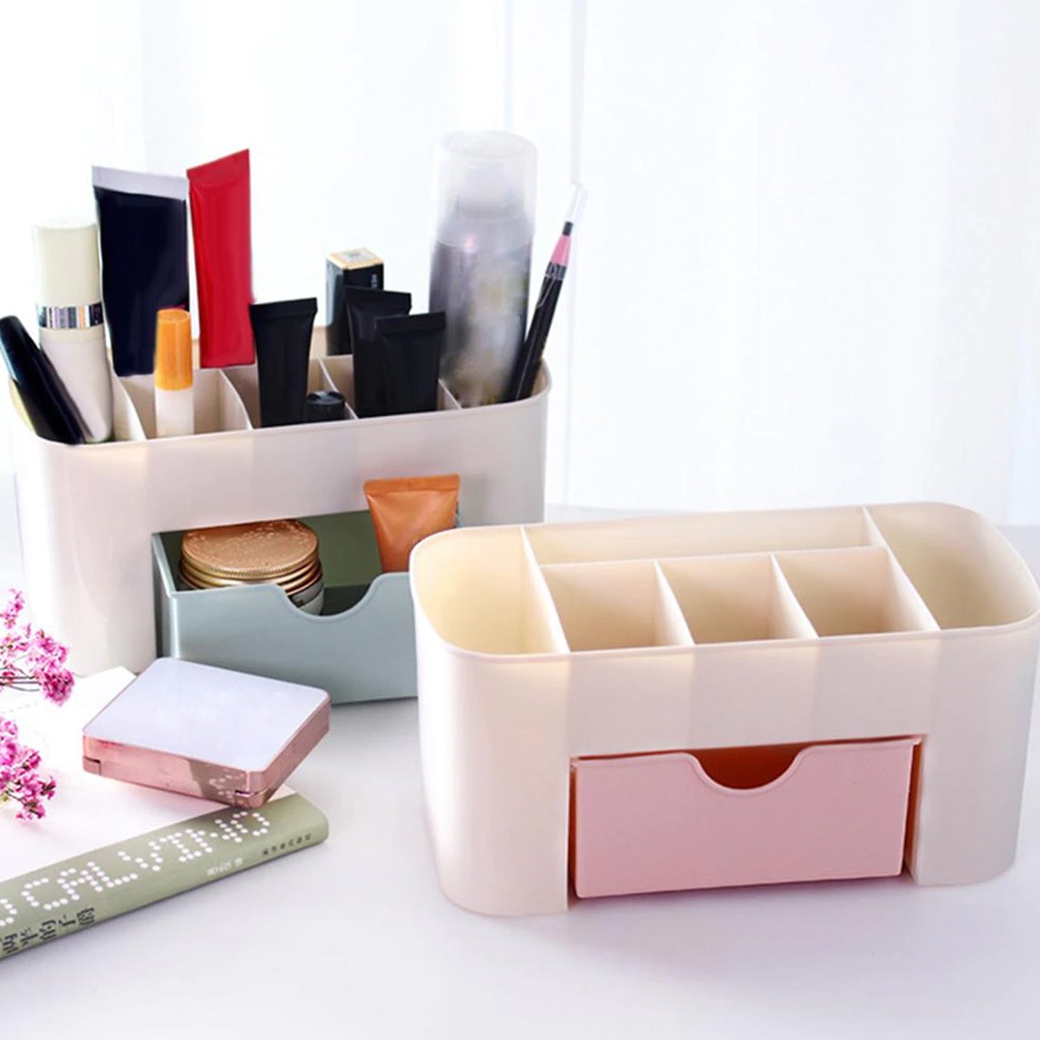 6114 Makeup Cutlery Box Used For Storing Makeup Equipments And Kits Used By Womens And Ladies. - Springkart 