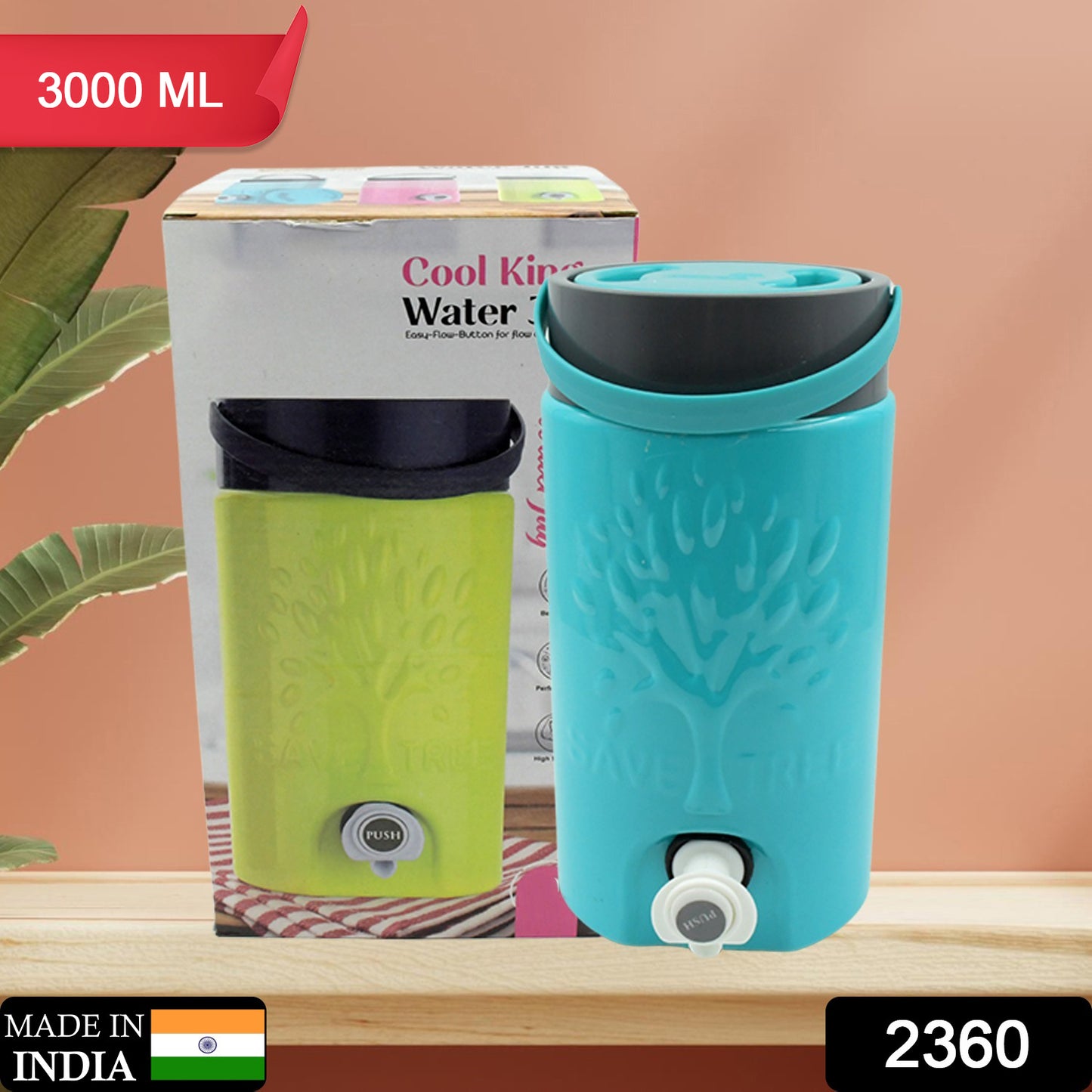 Insulated Plastic Water Rover Jug With A Sturdy Handle Water Jug Camper With Tap Plastic Insulated Water Water Storage Cool Water Storage For Home Travelling (3000 Ml) - Springkart 