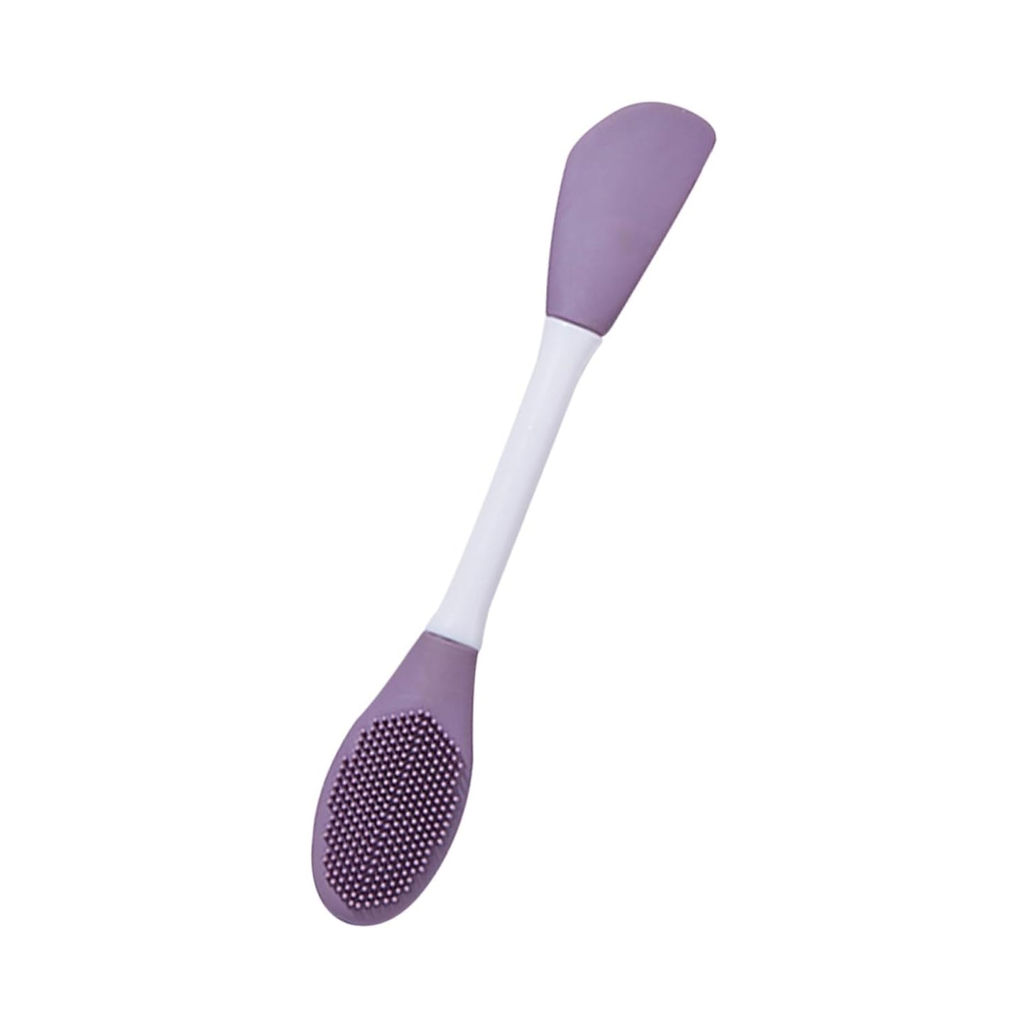 12532 Double-headed Silicone Mask Brush Face Cleansing And Applying Mud Mask Beauty Salon Special Brush Smear Tool Facial Scrub Silicone Wash Scrubber Face Tools (1 Pc)